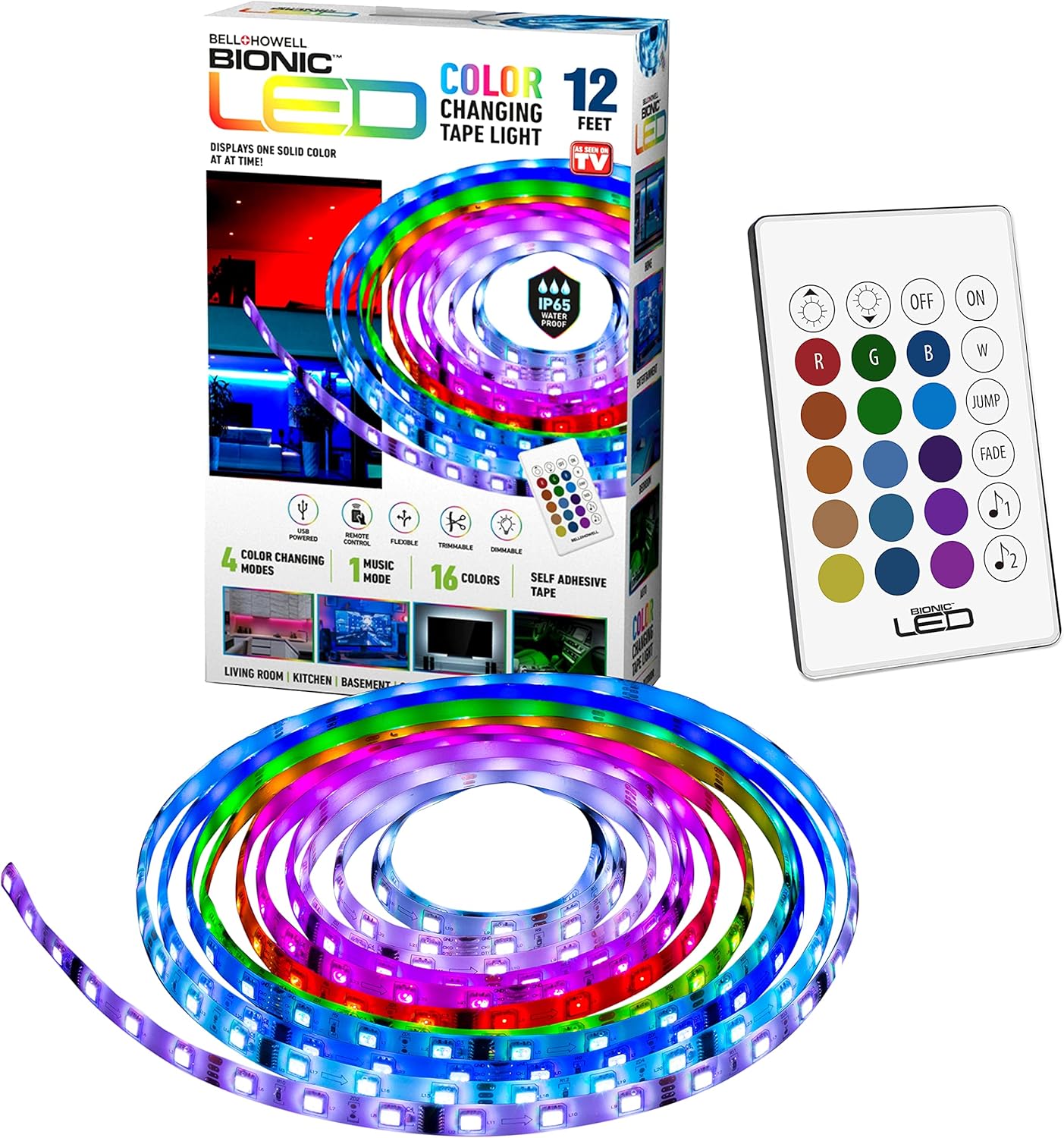 Bionic Led Color Changing Strip Light - 16 Feet-AG00005375