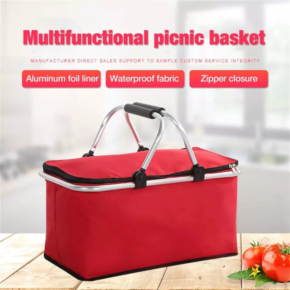 Portable Outdoor Picnic Storage Basket 30L-AG00005639
