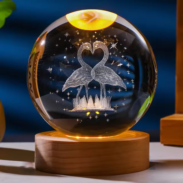 Crane Crystal Ball Night Lamp - L-AG00005093