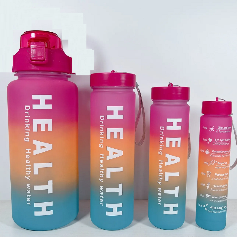 4 In 1 Multicolor Water Bottle-AG00002442