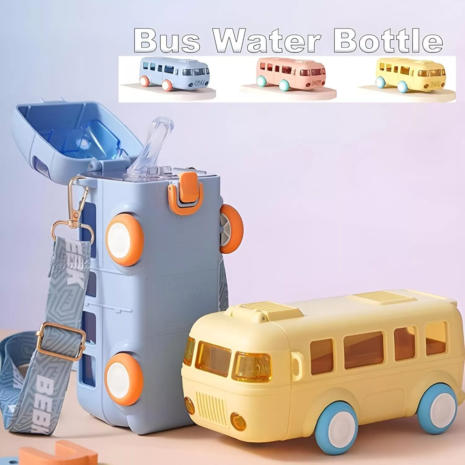 Bus Shaped Kids Water Bottle - 500ml-AG00005511