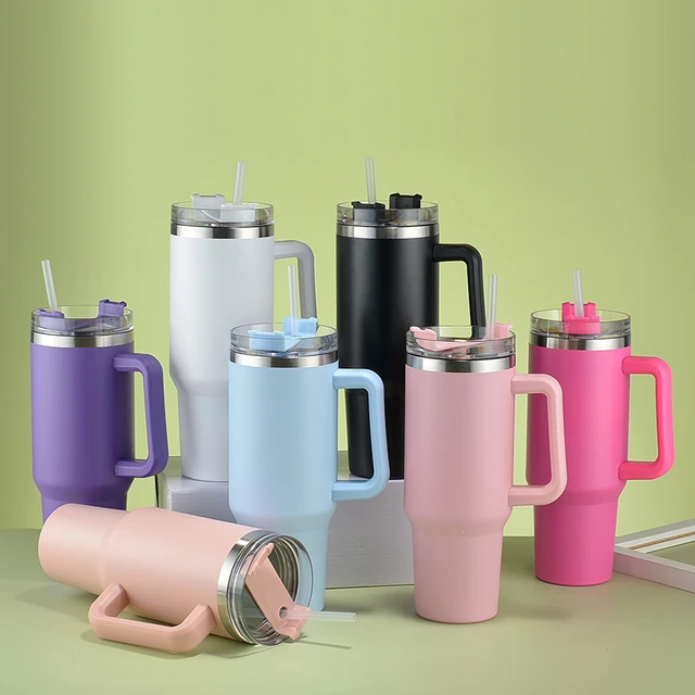 Stainless Steel 40 oz Tumbler With Handle-AG00005608