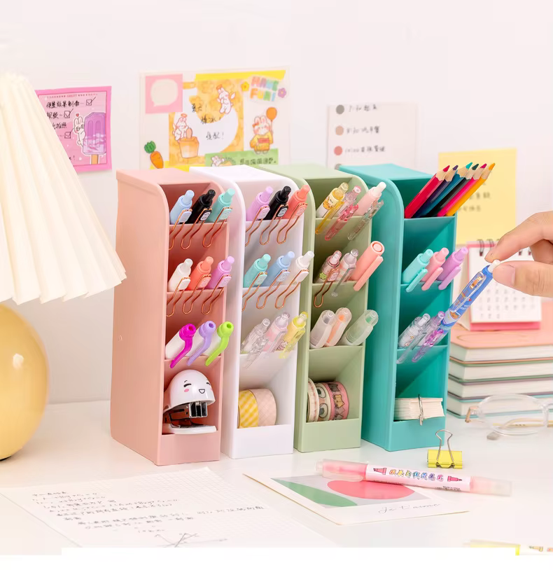 4 Grid Pen & Pencil Storage Box-AG00003101