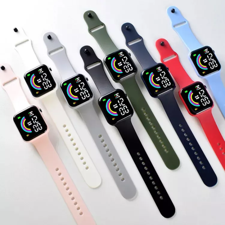 Rainbow Multi Color LED Digital Watch-AG00004361