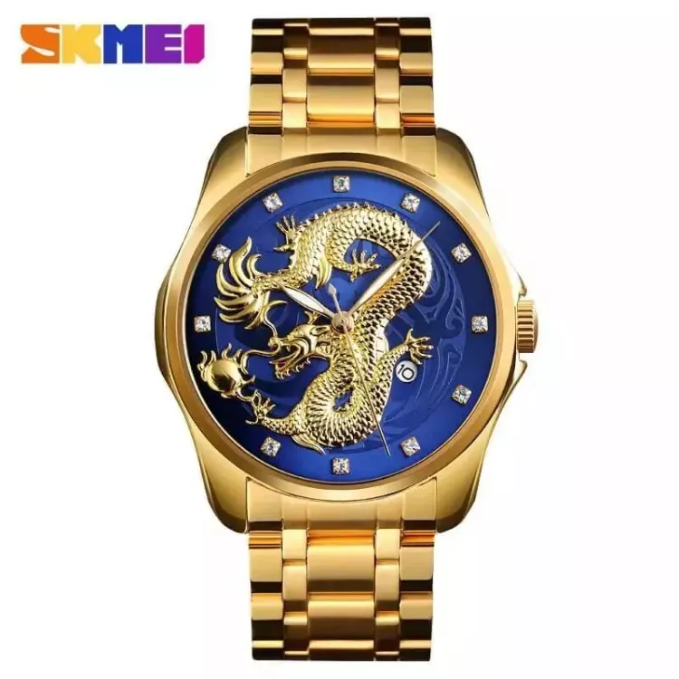 Skmei Golden Dragon Mens Watch-AG00003407