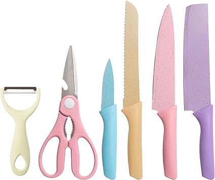6 Pcs Colorful Knife Set-AG00001115