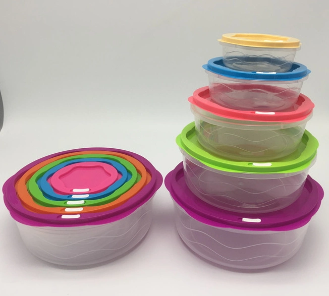 5 Pcs Round Rainbow Food Container Set-AG00003067