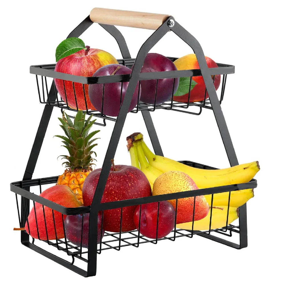 2 Tier Metal Fruit Basket-AG00002813