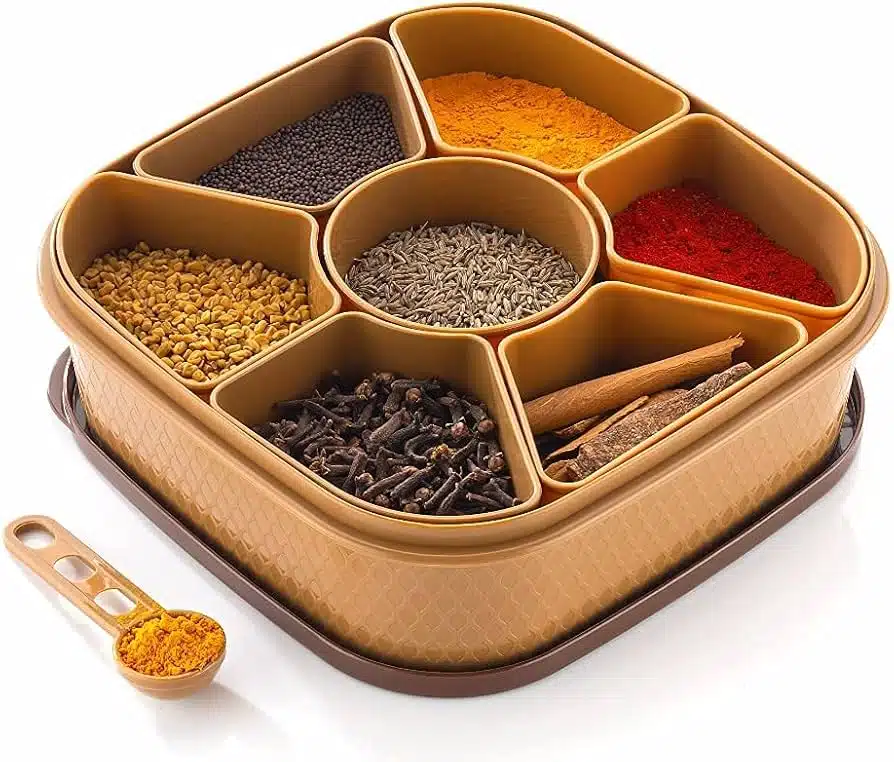 Square Plastic Masala Spice Box-AG00005851