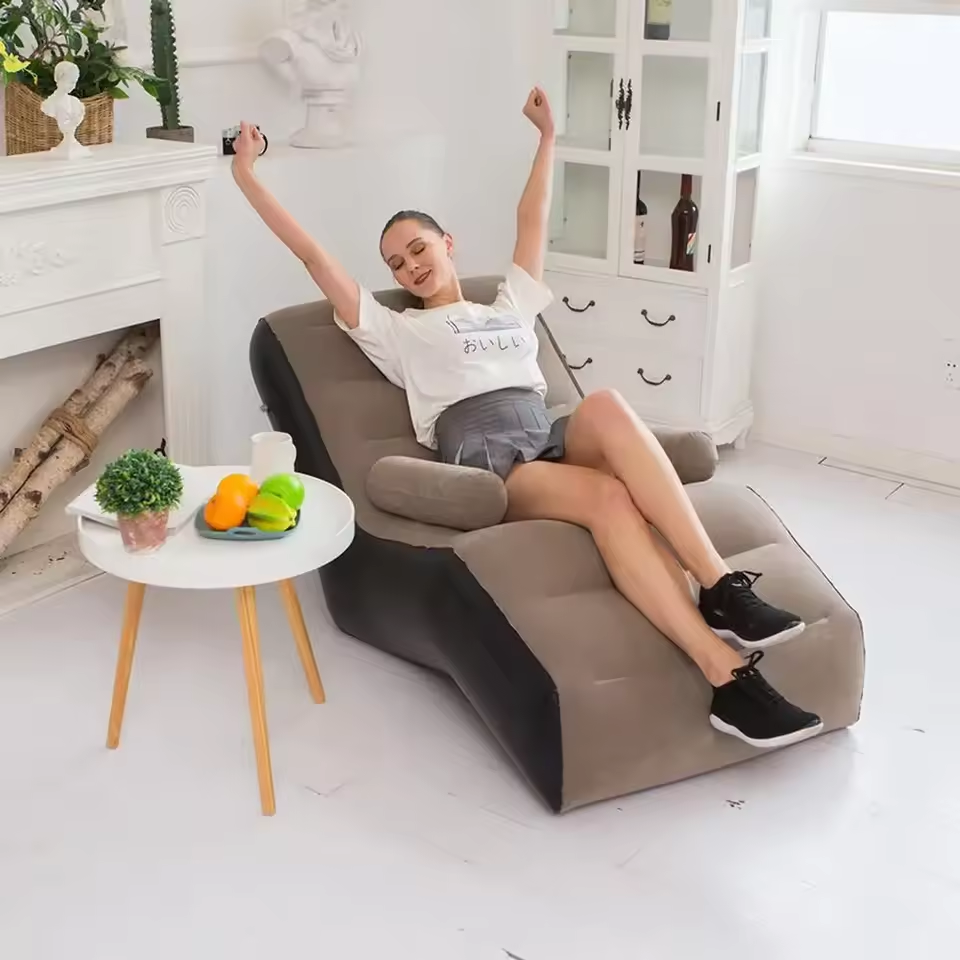 Inflatable Bed Sofa With Armrest-AG00005811
