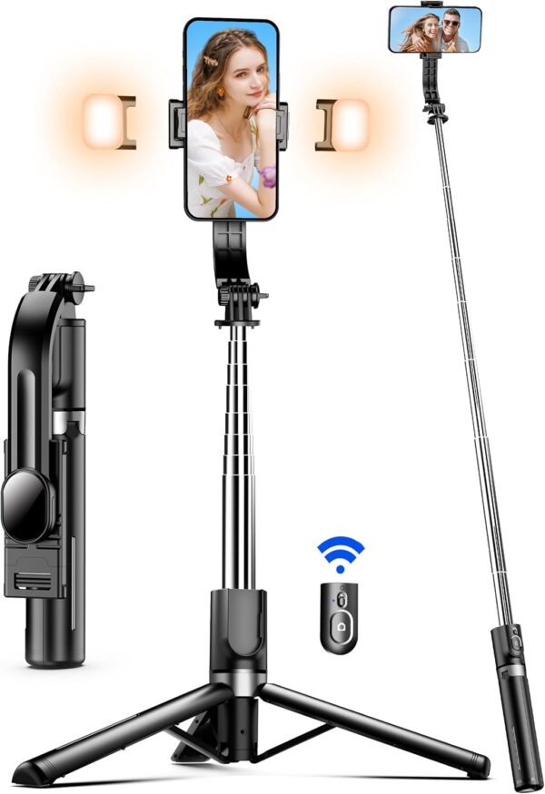 Selfie Stick With Fill Light & Remote - AG00005928 - Image 2