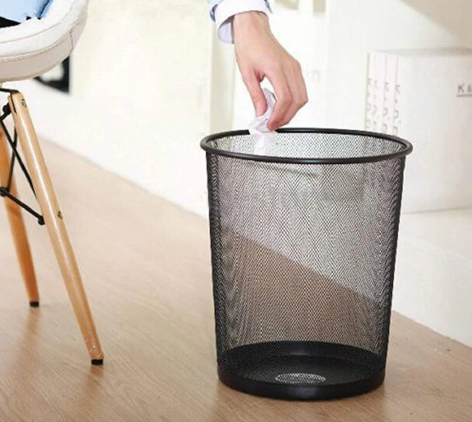 Stainless Steel Mesh Dustbin-AG00005669