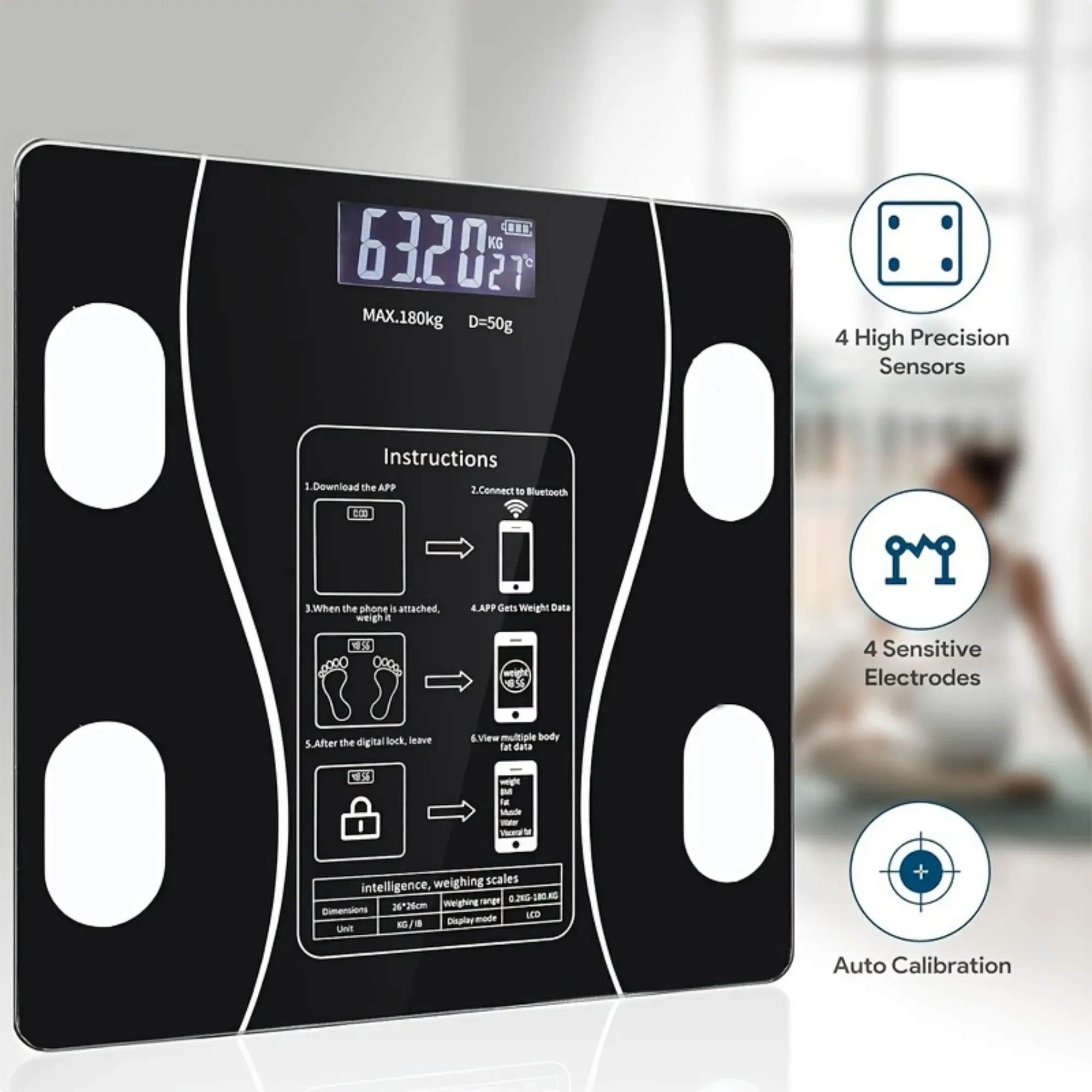 Bluetooth Electronic Weight Scale-AG00003291