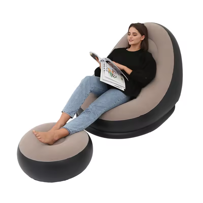 Inflatable Air Sofa With Foot Rest-AG00002419