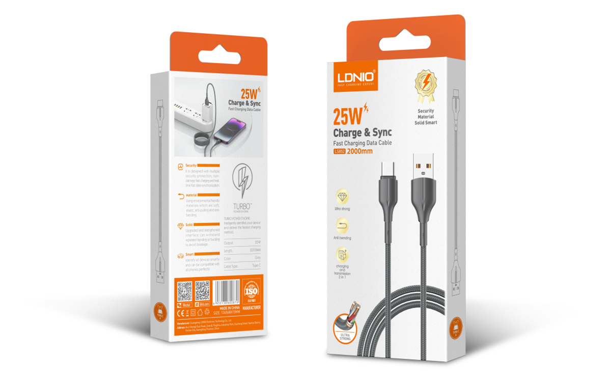 LDNIO - Data Cable 25W Lighting 1M (P05372) #HS_AG00005266