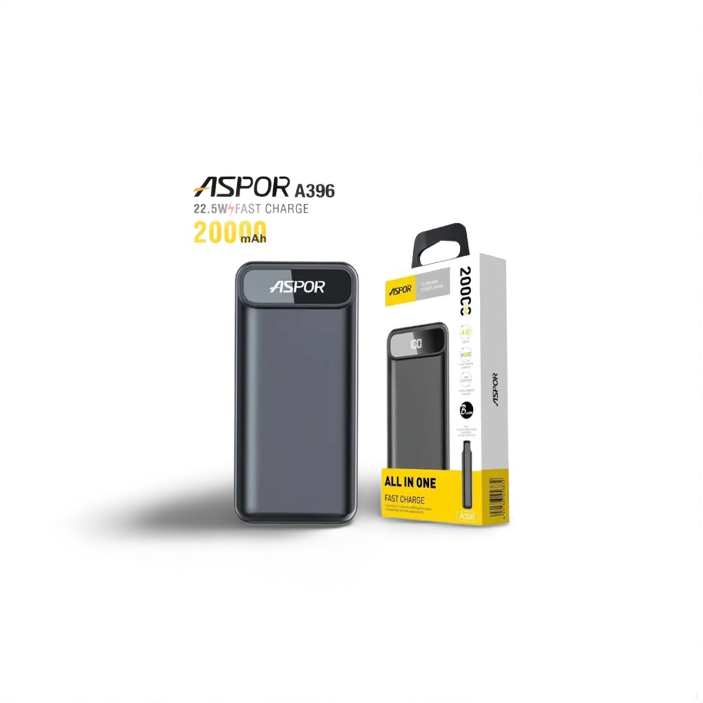 Aspor A396 20000mAh Power Bank (P05519) #HS_AG00005425