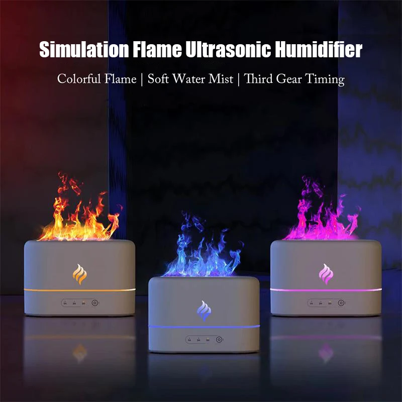 Color Air Humidifier Flame Lamp -AG00002672