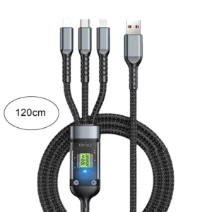 100W 3 In 1 Fast Charging Cable - AG00004645 - Image 3