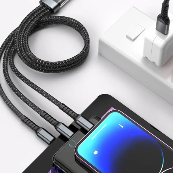 100W 3 In 1 Fast Charging Cable - AG00004645 - Image 2
