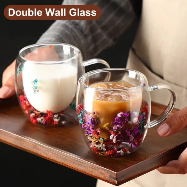 Double Glass Floral Mug - AG00006209 - Image 6