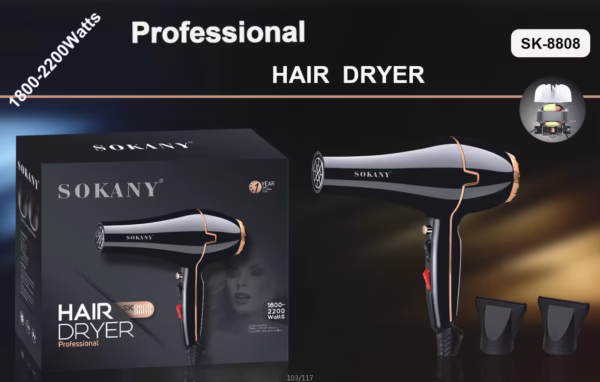 Sokany 2600W Hair Dryer  - AG00006212 - Image 3
